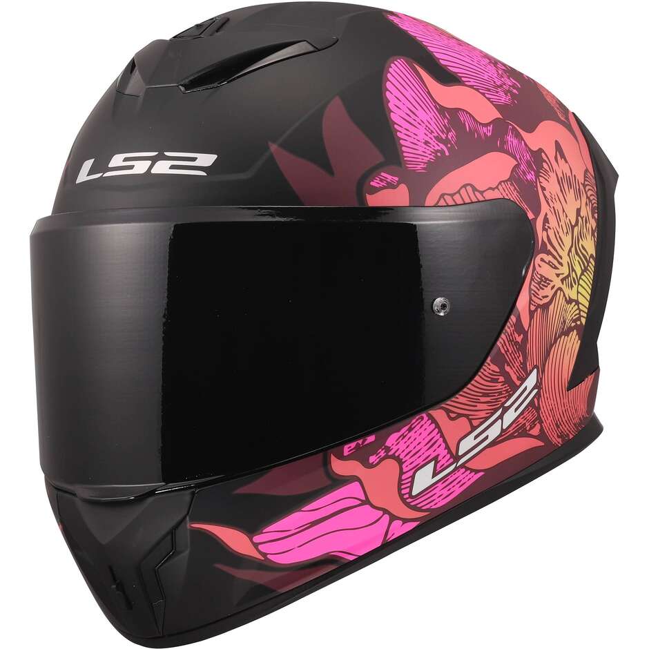 МОТОЦИКЛЕТНЫЙ ШЛЕМ LS2 FF820 RAPID III POPPIES II BLACK PINK
