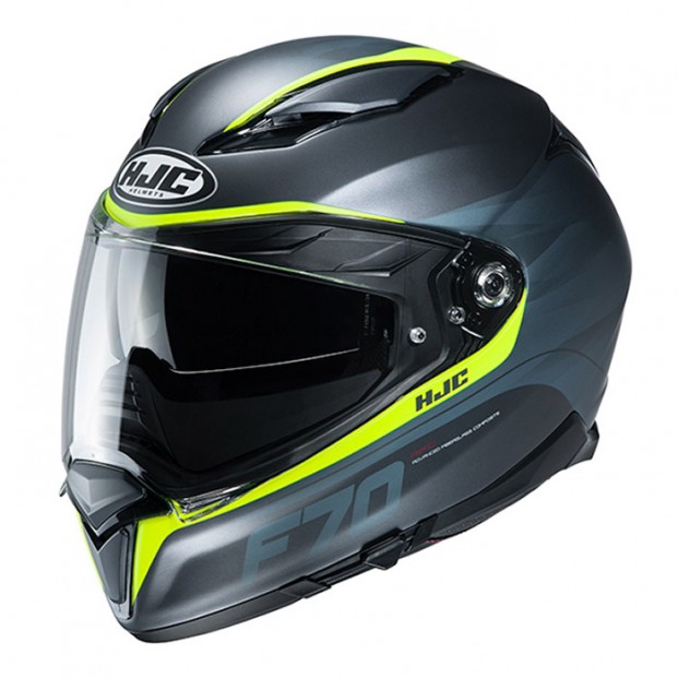 Мотоциклетный шлем HJC F70 FERON BLACK/FLO YELLOW