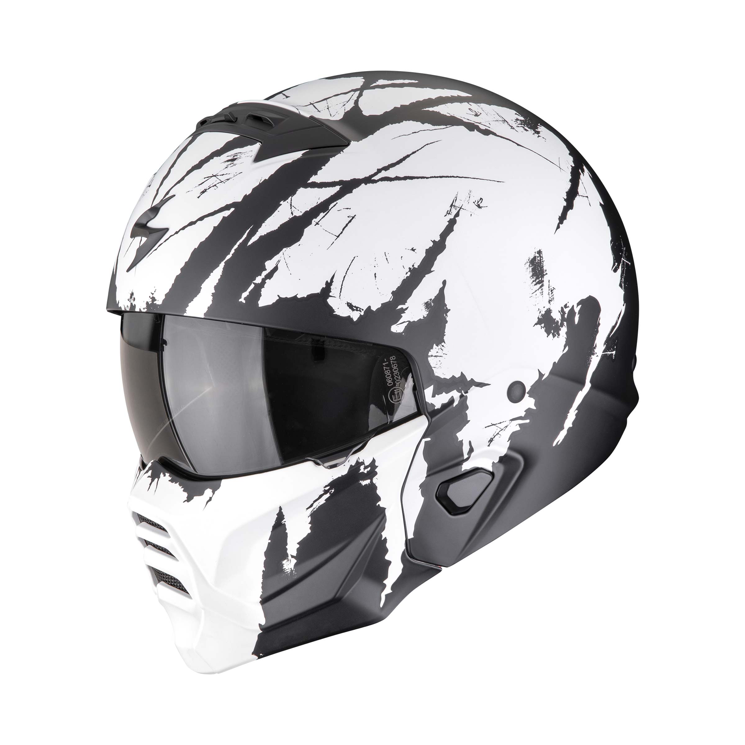 МОТОЦИКЛЕТНЫЙ ШЛЕМ SCORPION EXO-COMBAT II MARAUDER Noir Mat-Blanc (227)
