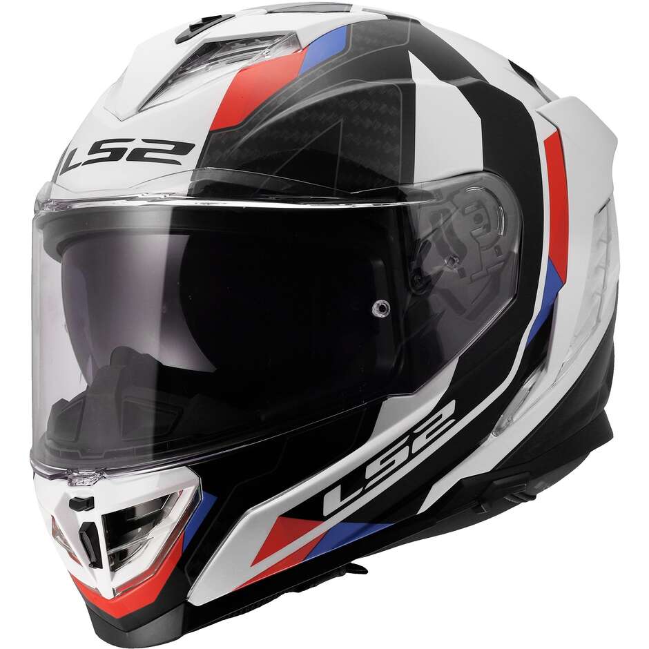 МОТОЦИКЛЕТНЫЙ ШЛЕМ LS2 FF818 STORM III SPORTY WHITE BLUE RED