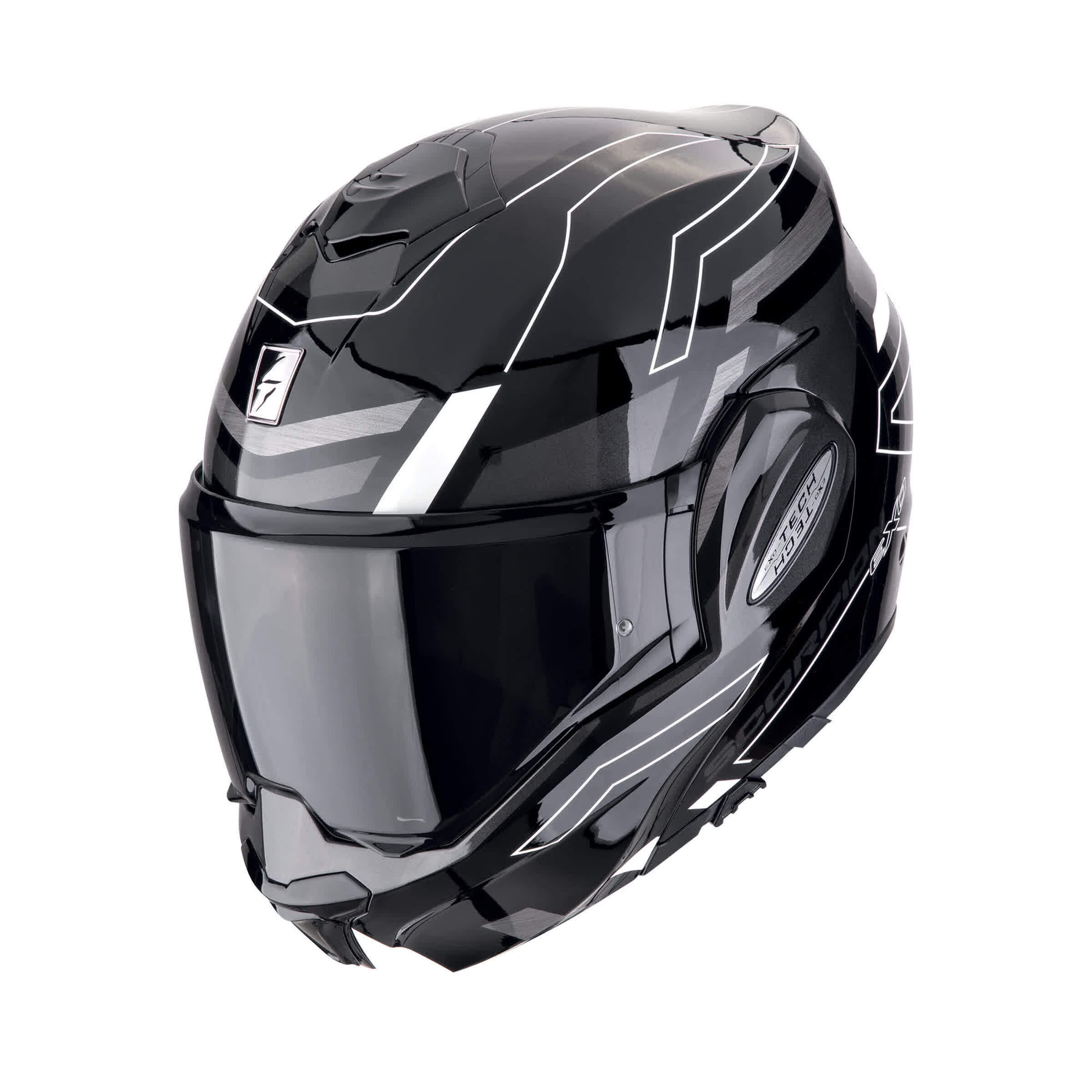 МОТОЦИКЛЕТНЫЙ ШЛЕМ SCORPION EXO-TECH EVO CONQUER Noir-Blanc (55)