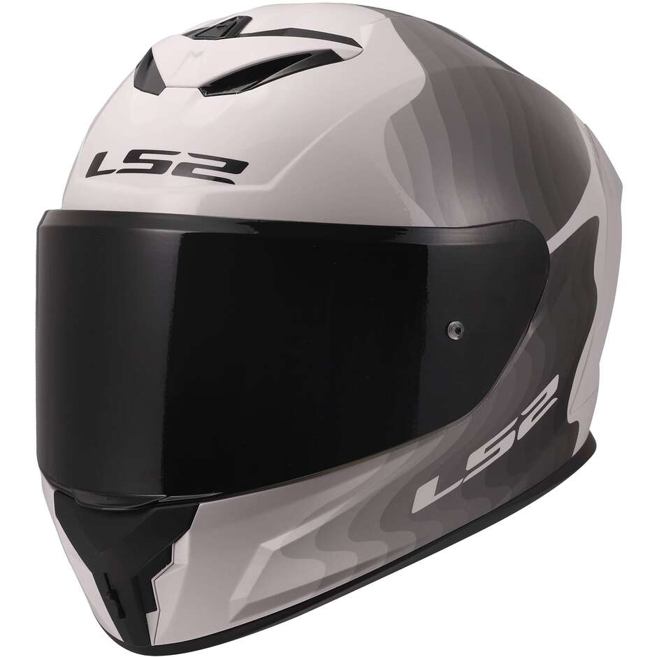 МОТОЦИКЛЕТНЫЙ ШЛЕМ LS2 FF820 RAPID III FLOW WHITE GREY