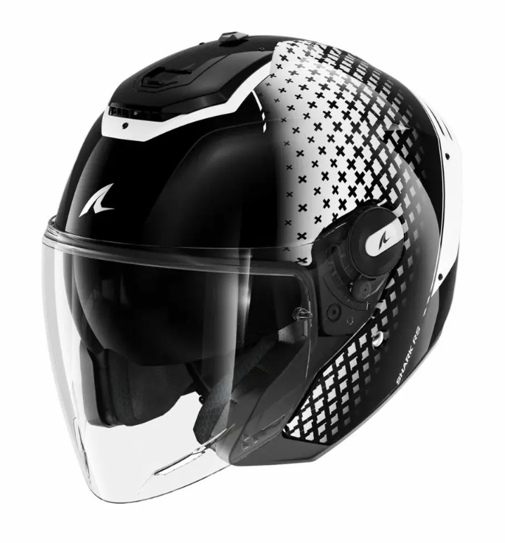 Мотоциклетный шлем RS JET STRIDE Black White Black KWK