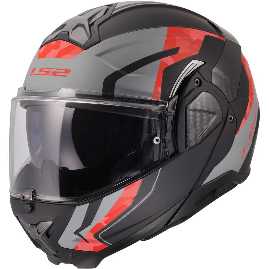 МОТОЦИКЛЕТНЫЙ ШЛЕМ LS2 FF910 ADVANT II GLIDE BLACK GREY RED