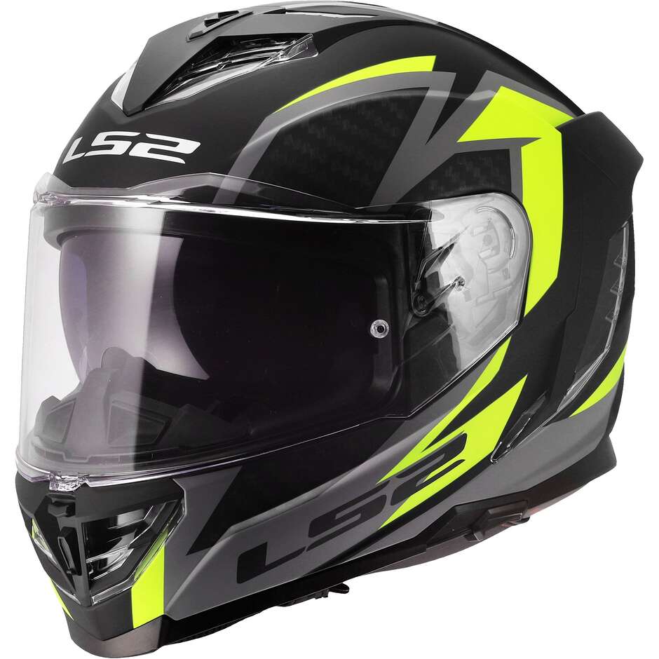 МОТОЦИКЛЕТНЫЙ ШЛЕМ LS2 FF818 STORM III DYNAMO BLACK H-V YELLOW