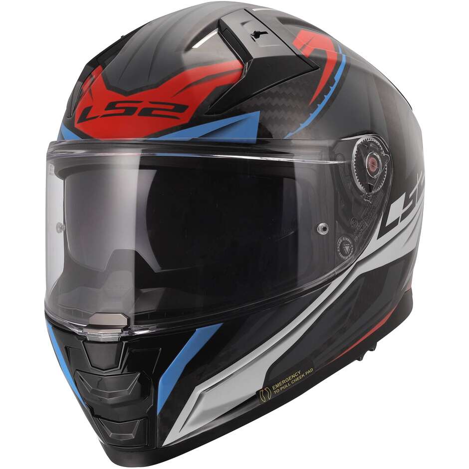 МОТОЦИКЛЕТНЫЙ ШЛЕМ LS2 FF811 VECTOR II C SAVAGE WHITE BLUE RED-06