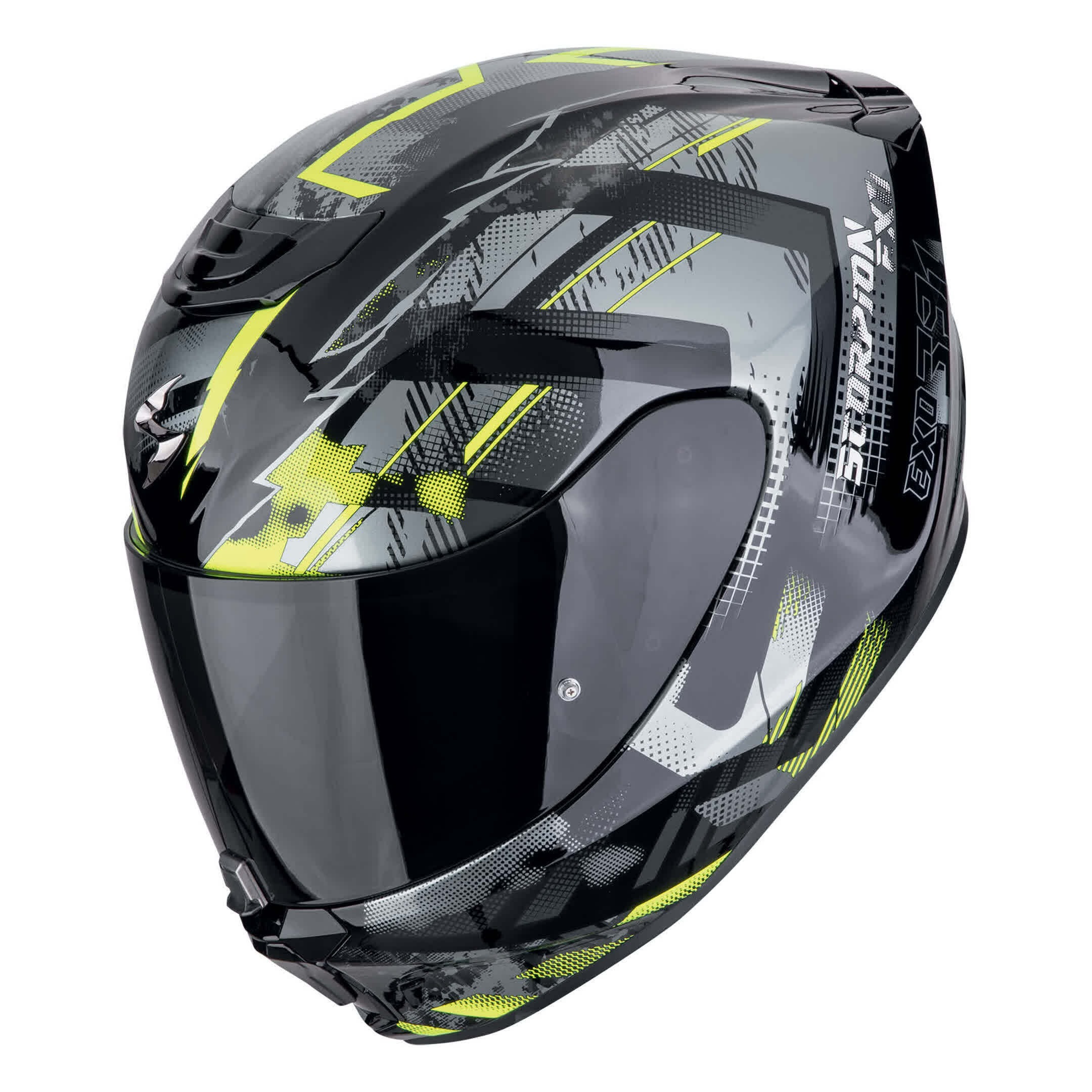 МОТОЦИКЛЕТНЫЙ ШЛЕМ SCORPION EXO-391 CLUTTER Noir-Jaune fluo (141)