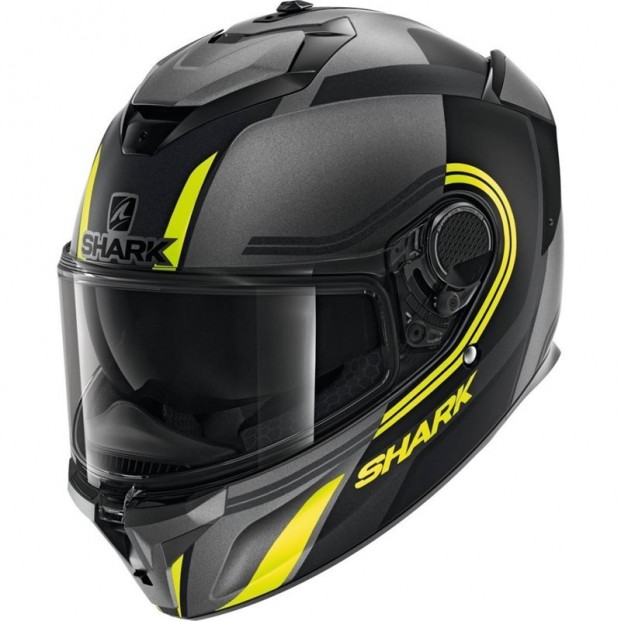 Мотоциклетный Шлем SPARTAN GT Tracker Matt Anthracite Matt Yellow AKY