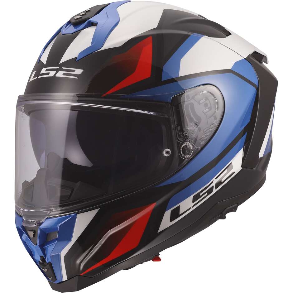 МОТОЦИКЛЕТНЫЙ ШЛЕМ LS2 FF817 CHALLENGER II VIPER WHITE BLUE RED