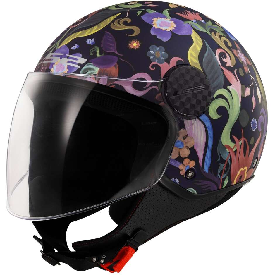 Мотоциклетный шлем LS2 OF558 SPHERE LUX II BLOOM BLUE PINK-06
