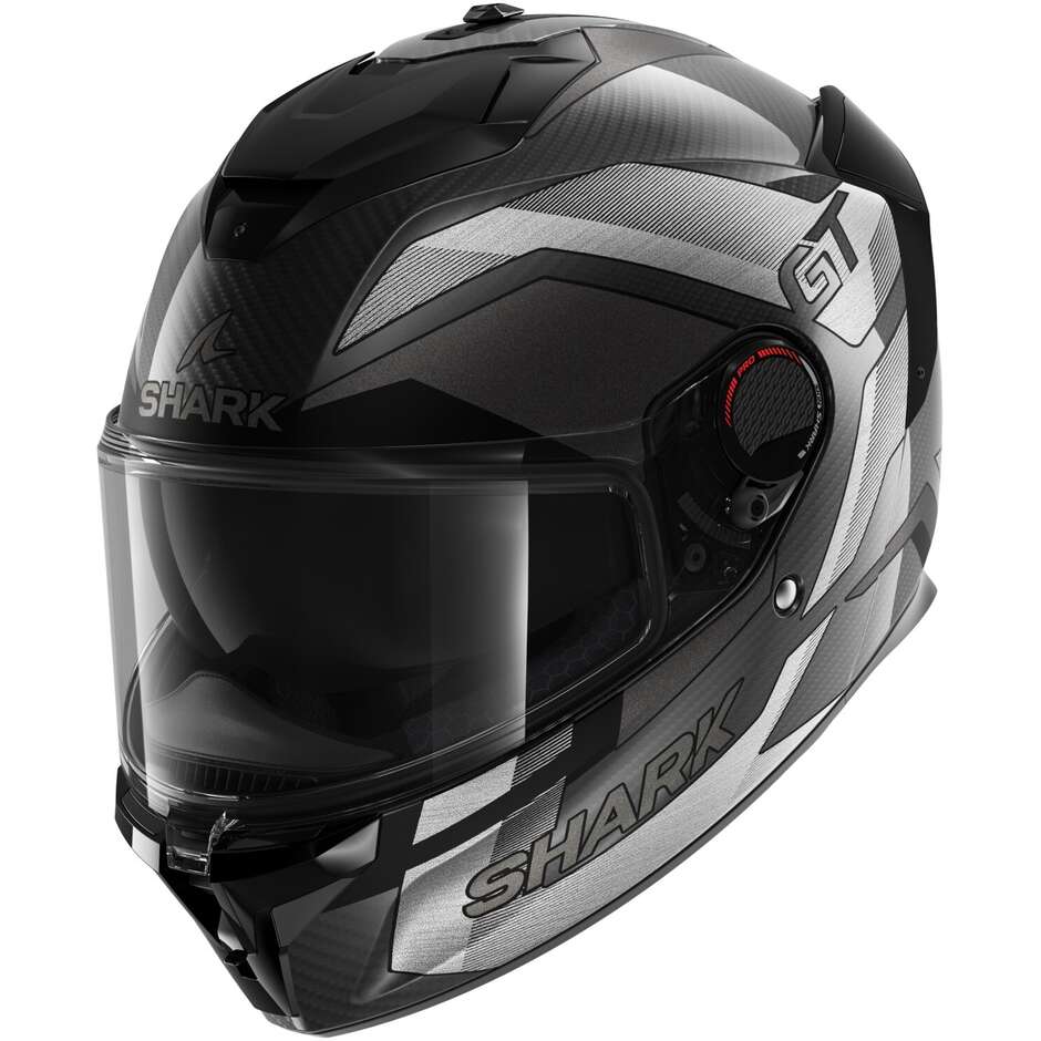 Мотоциклетный шлем SPARTAN GT PRO RHYTHM CARBON Matt Carbon Silver Chrome DSU