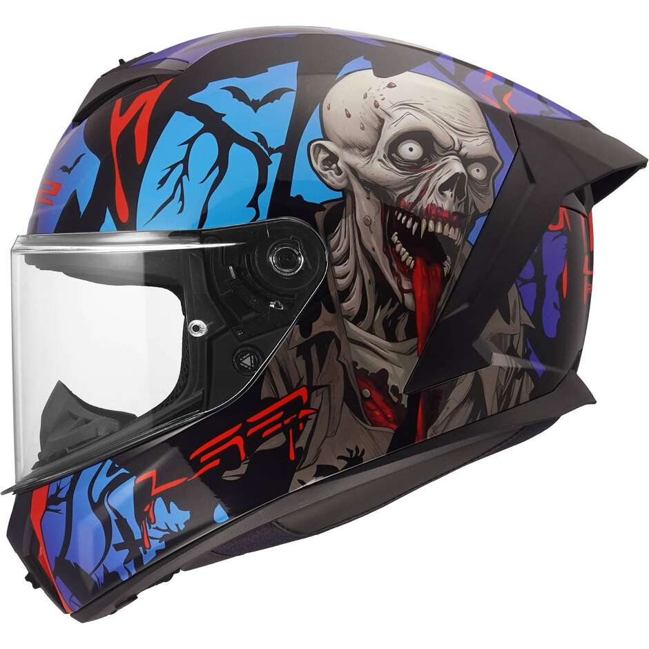 МОТОЦИКЛЕТНЫЙ ШЛЕМ LS2 FF820 RAPID III ZOMBIE II BLACK RED BLUE