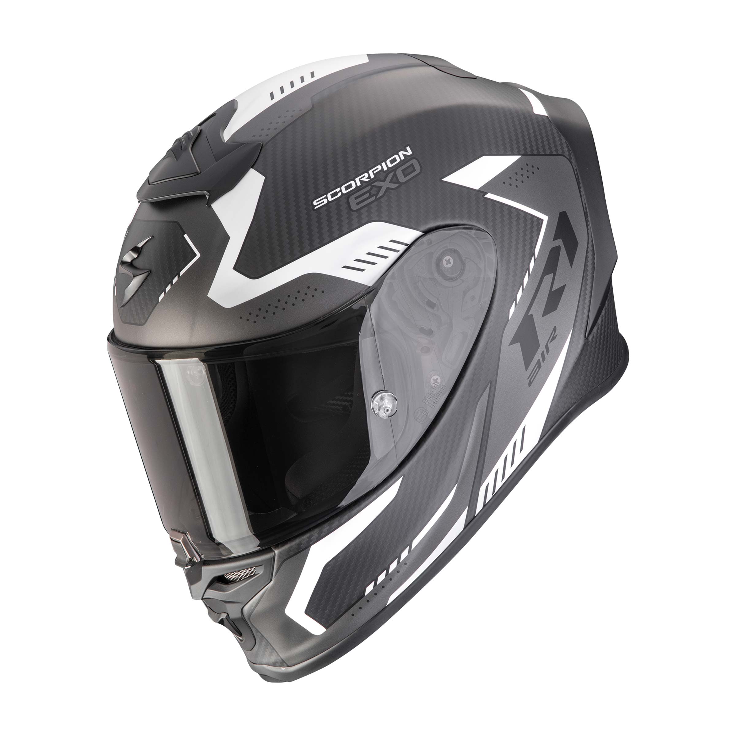 МОТОЦИКЛЕТНЫЙ ШЛЕМ SCORPION EXO-R1 EVO CARBON AIR PROPEL Noir Mat-Argent (159)