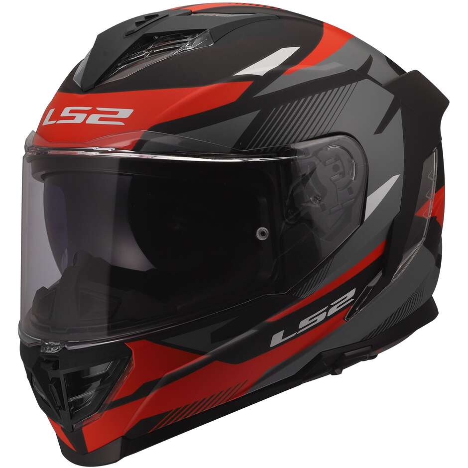МОТОЦИКЛЕТНЫЙ ШЛЕМ LS2 FF818 STORM III KOMAI BLACK RED