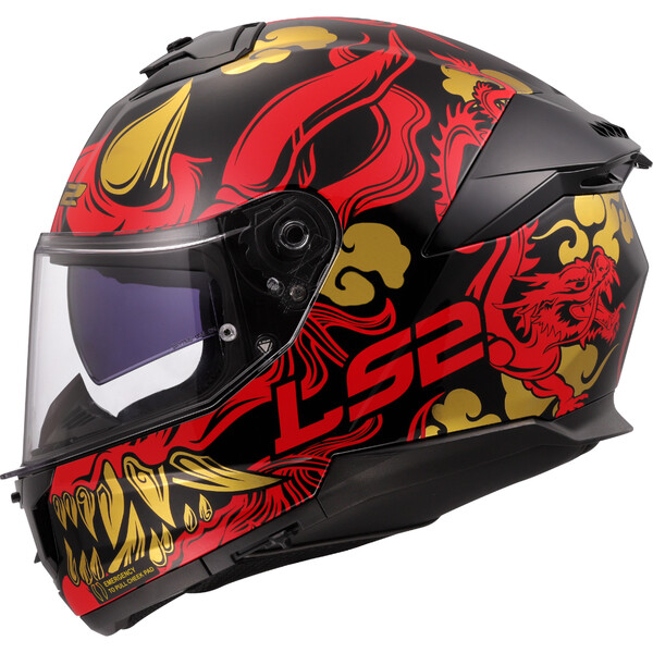 МОТОЦИКЛЕТНЫЙ ШЛЕМ LS2 FF808 STREAM II DRAKO BLACK RED-06