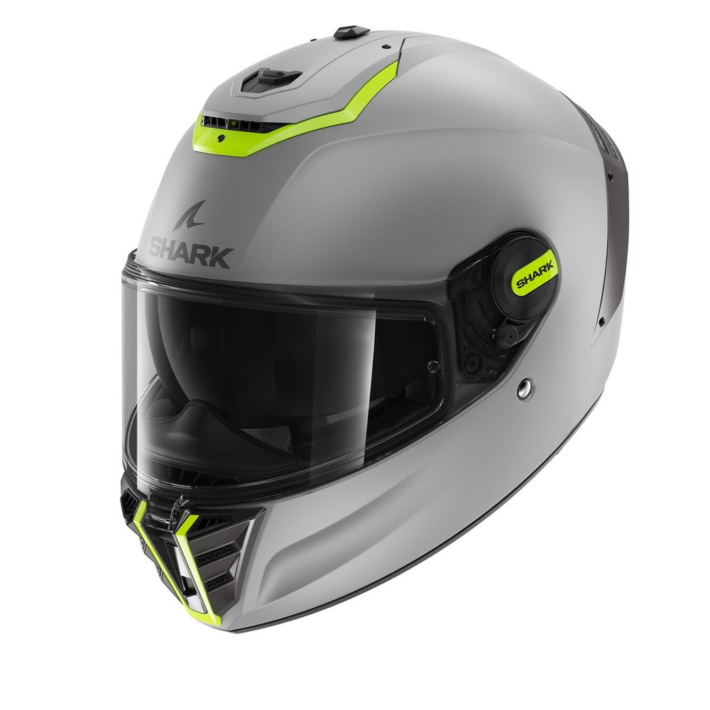 Мотоциклетный шлем SPARTAN RS BLANK Mat SP Silver Yellow Silver SYS