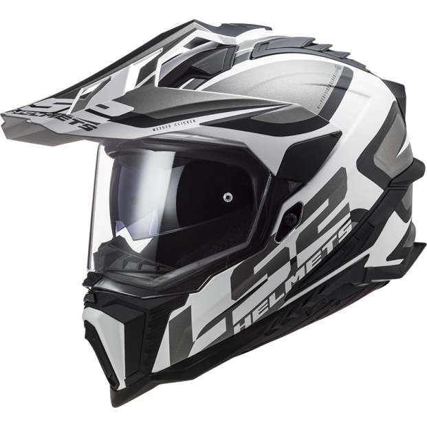 Мотоциклетный шлем LS2 MX701 EXPLORER ALTER MATT BLACK WHITE