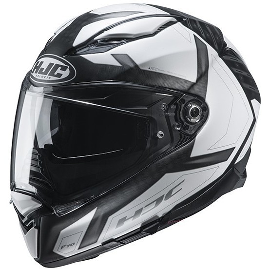 Мотоциклетный шлем HJC F70 DEVER BLACK/WHITE