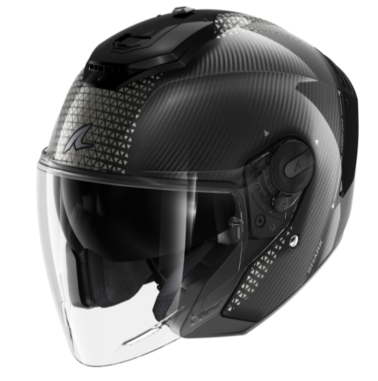 Мотоциклетный шлем RS JET CARBON IKONIK Carbon Black Chrom DKU