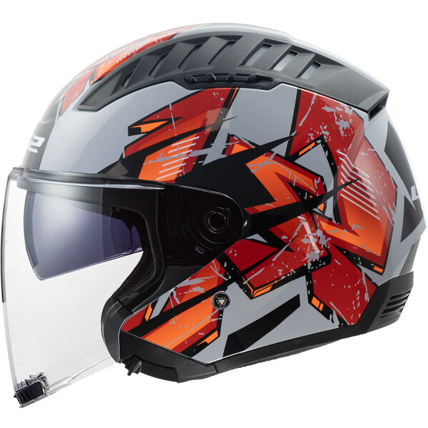 МОТОЦИКЛЕТНЫЙ ШЛЕМ LS2 OF600 COPTER II KANJI LIGHT GREY-06