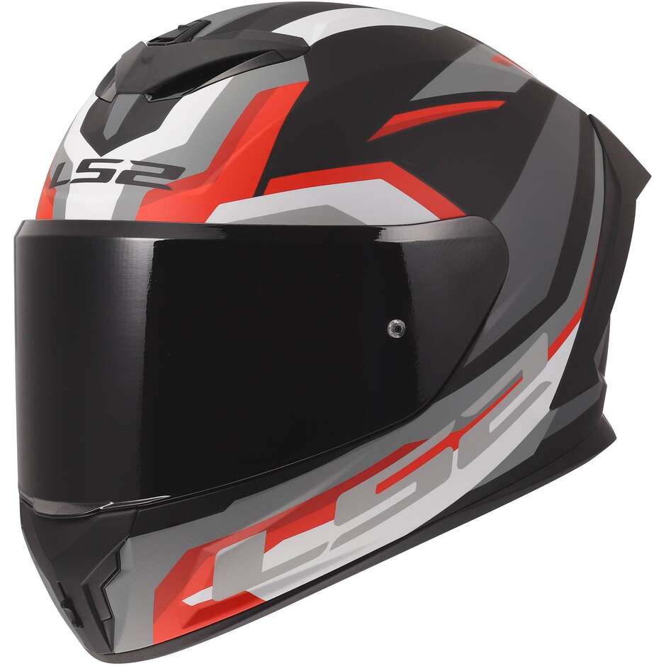 МОТОЦИКЛЕТНЫЙ ШЛЕМ LS2 FF820 RAPID III HYPER BLACK RED