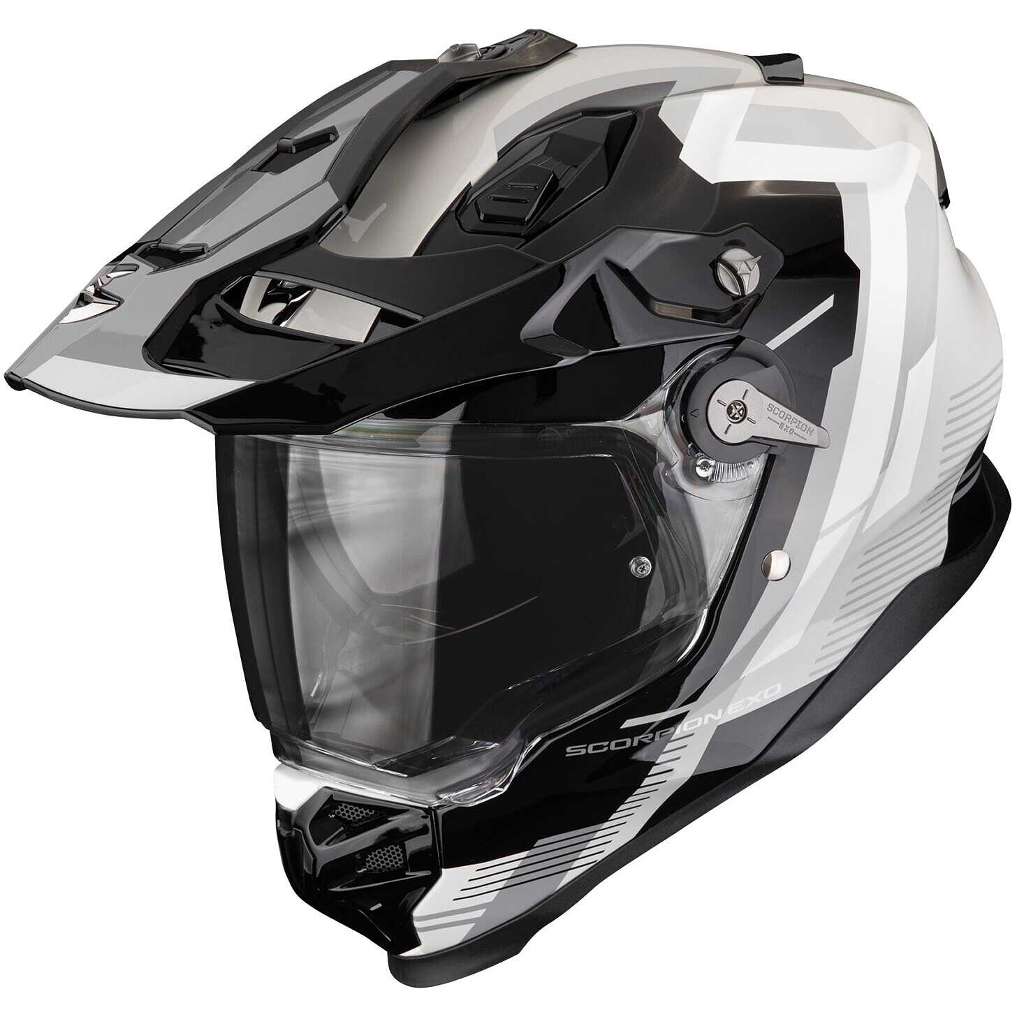 МОТОЦИКЛЕТНЫЙ ШЛЕМ SCORPION ADF-9000 AIR PATROL Noir-Argent (58)