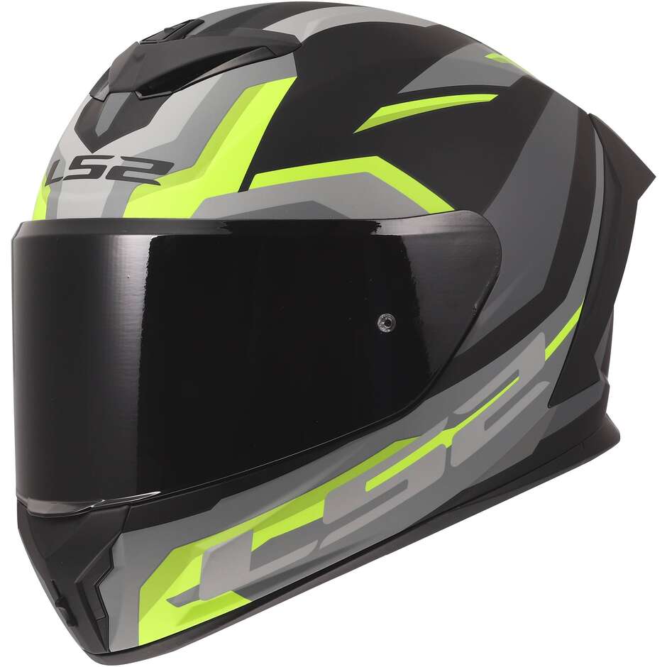 МОТОЦИКЛЕТНЫЙ ШЛЕМ LS2 FF820 RAPID III HYPER BLACK H-V YELLOW