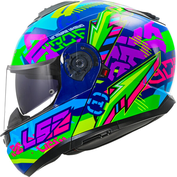МОТОЦИКЛЕТНЫЙ ШЛЕМ LS2 FF908 STROBE II SVENT BLUE GREEN-06