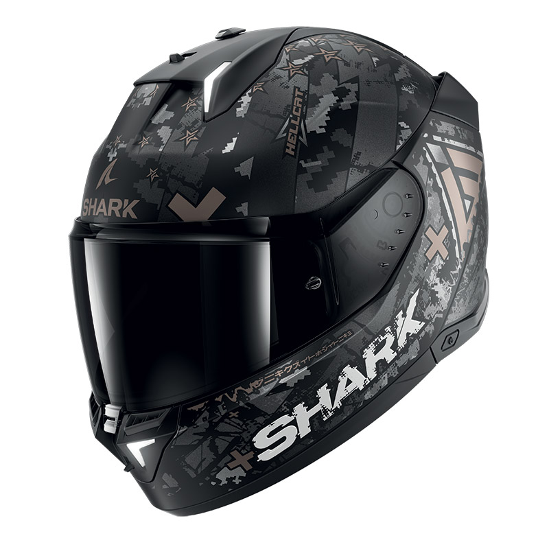 МОТОЦИКЛЕТНЫЙ ШЛЕМ SHARK SKWAL i3 HELLCAT Mat Black Chrom Anthracite KUA