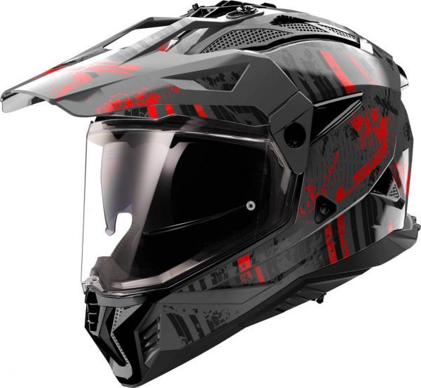 Мотоциклетный шлем LS2 MX702 PIONEER II CRAZY BLACK RED-06