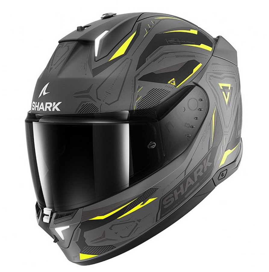 МОТОЦИКЛЕТНЫЙ ШЛЕМ SHARK SKWAL i3 LINIK Mat Anthracite Yellow Black AYK