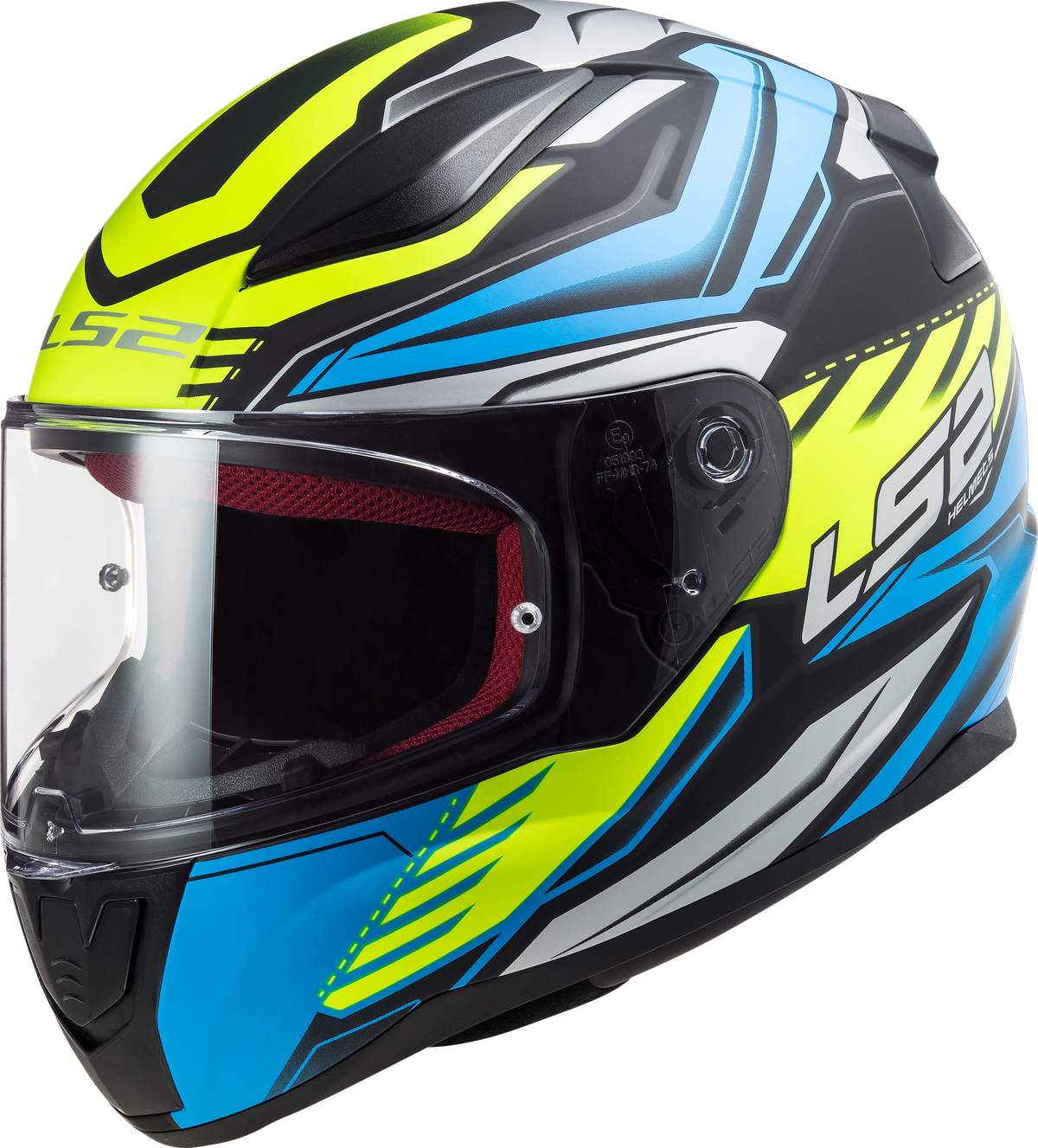 Мотоциклетный шлем LS2 FF353 RAPID GALE MATT BLACK BLUE YEL.
