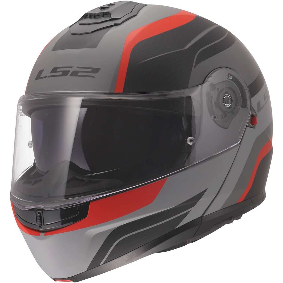 МОТОЦИКЛЕТНЫЙ ШЛЕМ LS2 FF908 STROBE II MONZA BLACK GREY RED-06