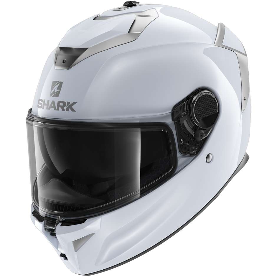 Мотоциклетный шлем SPARTAN GT BCL. MICR. Glossy White Gray Blank W01