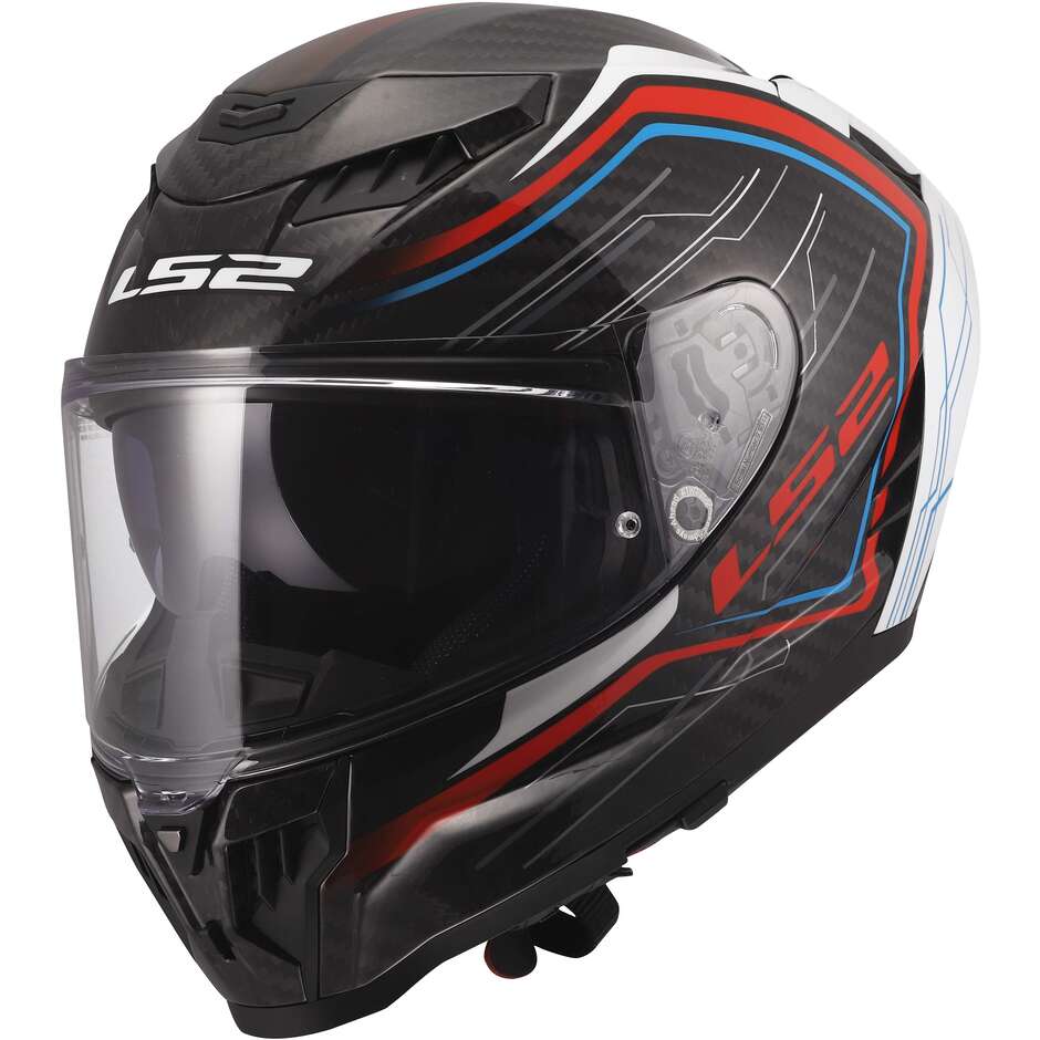 МОТОЦИКЛЕТНЫЙ ШЛЕМ LS2 FF807 DRAGON SUBIC WHITE BLUE RED