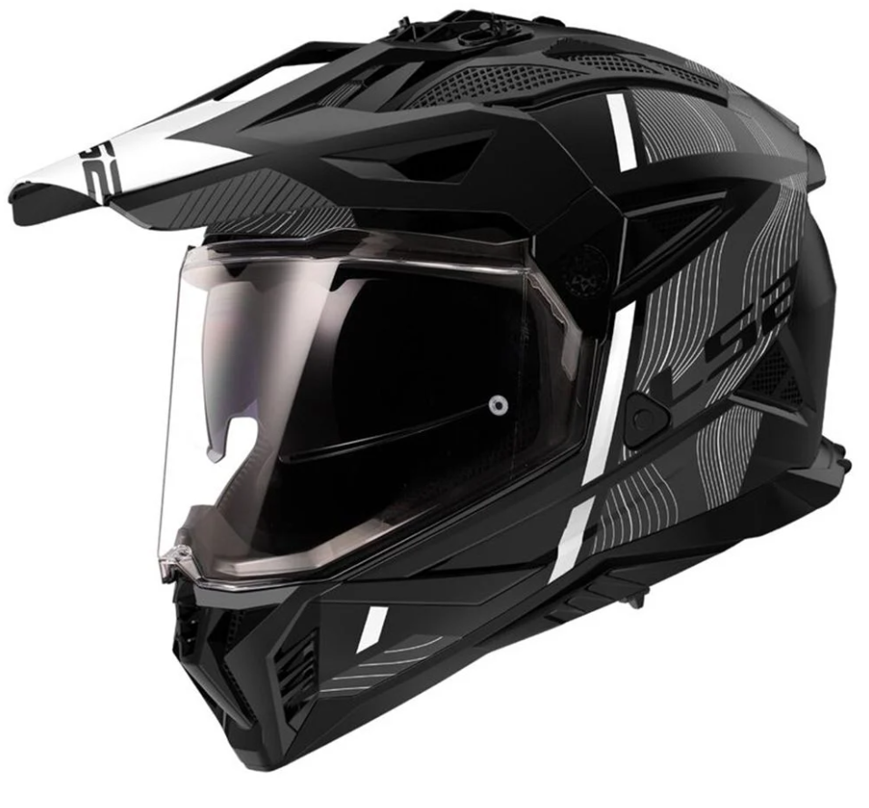 Мотоциклетный шлем LS2 MX702 PIONEER II HILL MATT BLACK WHITE-06