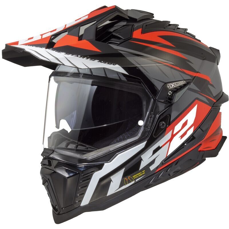 Мотоциклетный шлем LS2 MX701 EXPLORER SPIRE BLACK TITANIUM RED-06