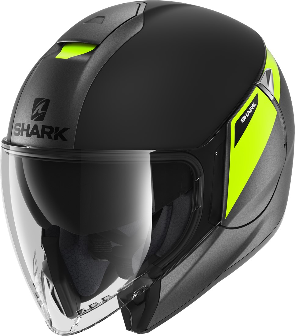 Мотоциклетный шлем Citycruiser Karonn Mat Helmet Black Yellow AYK